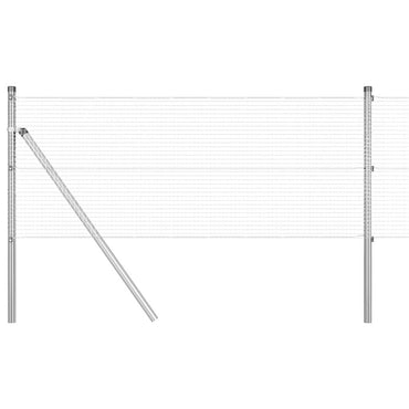 vidaXL Zaunpfosten Silber 10 x 0,4 m (16 x 16 mm Maschen) Stahl