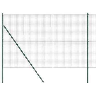 vidaXL Zaunpfosten Grün 25 x 1,5 m (25 x 25 mm Maschendraht) Stahl
