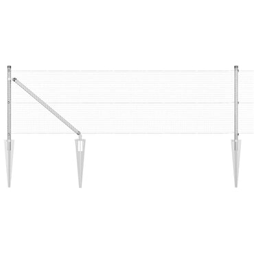 vidaXL Zaunpfosten Silber 10 x 0,6 m (16 x 16 mm Netz) Stahl
