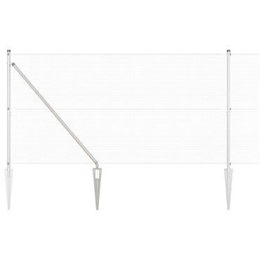 vidaXL Poteau de clôture argenté 25 x 1,2 m (mailles 16 x 16 mm) Acier