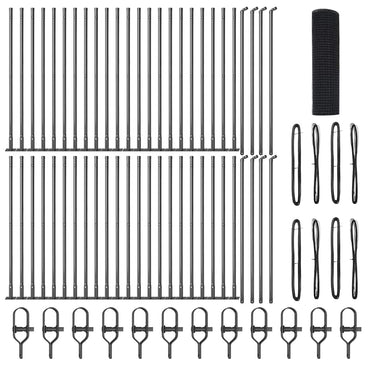 vidaXL Zaunpfosten Grau 100 x 0,6 m (25 x 25 mm Maschen) Stahl und PVC