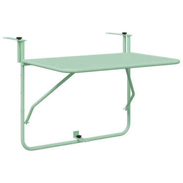 vidaXL Hängender Balkontisch Mintgrün 60 x 39 x 65 cm Stahl