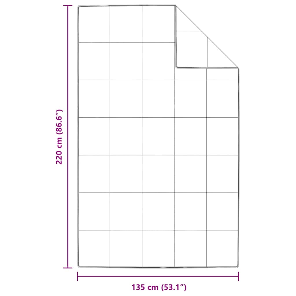 vidaXL Sommerdecke Weiß 135 x 220 cm Feder