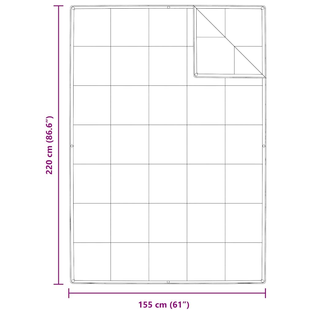 vidaXL 2-in-1 Bettdecke Weiß 155 x 220 cm Feder