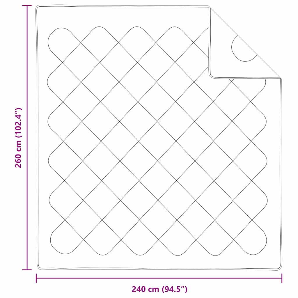 vidaXL Sommerdecke Weiß 220 x 135 x 3 cm Polyester