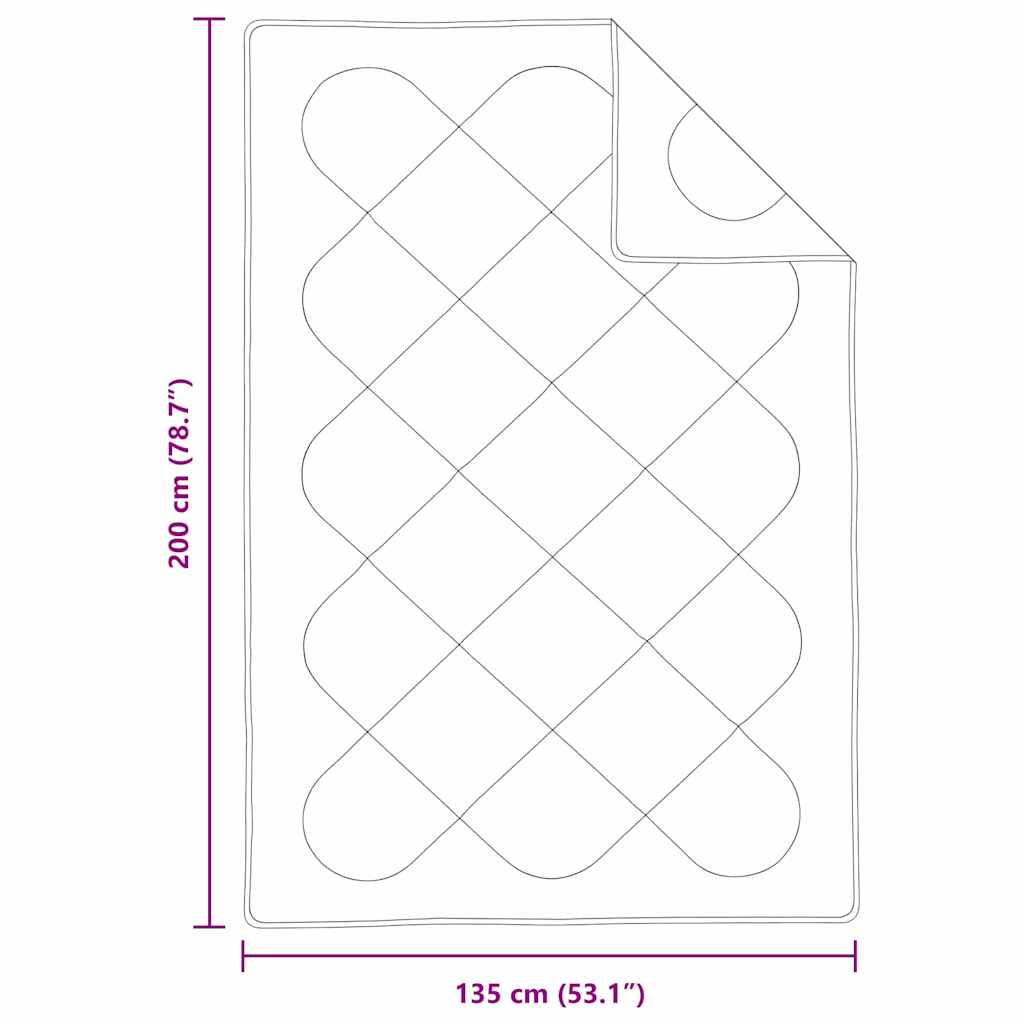 vidaXL Winterbettdecke Weiß 240 x 222 x 5 cm Polyester