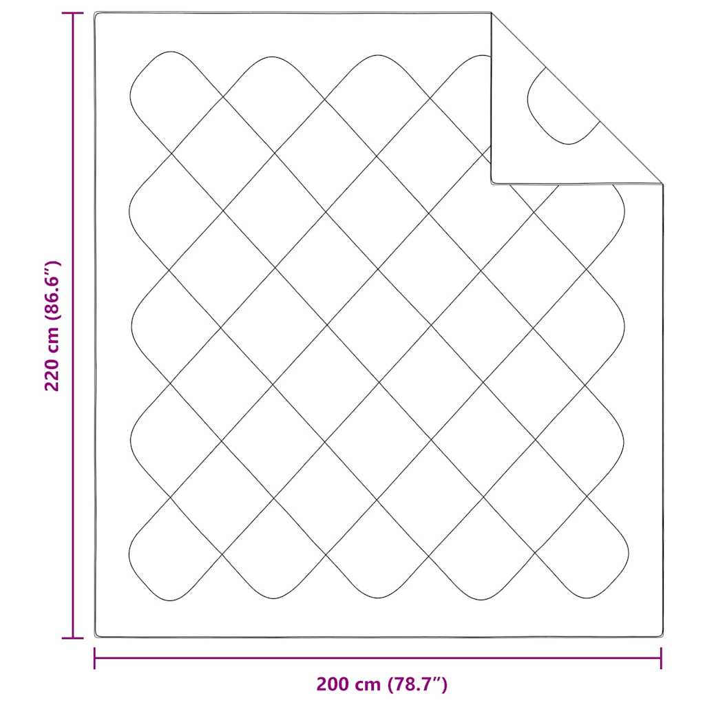 vidaXL Winterbettdecke Weiß 240 x 222 x 5 cm Polyester