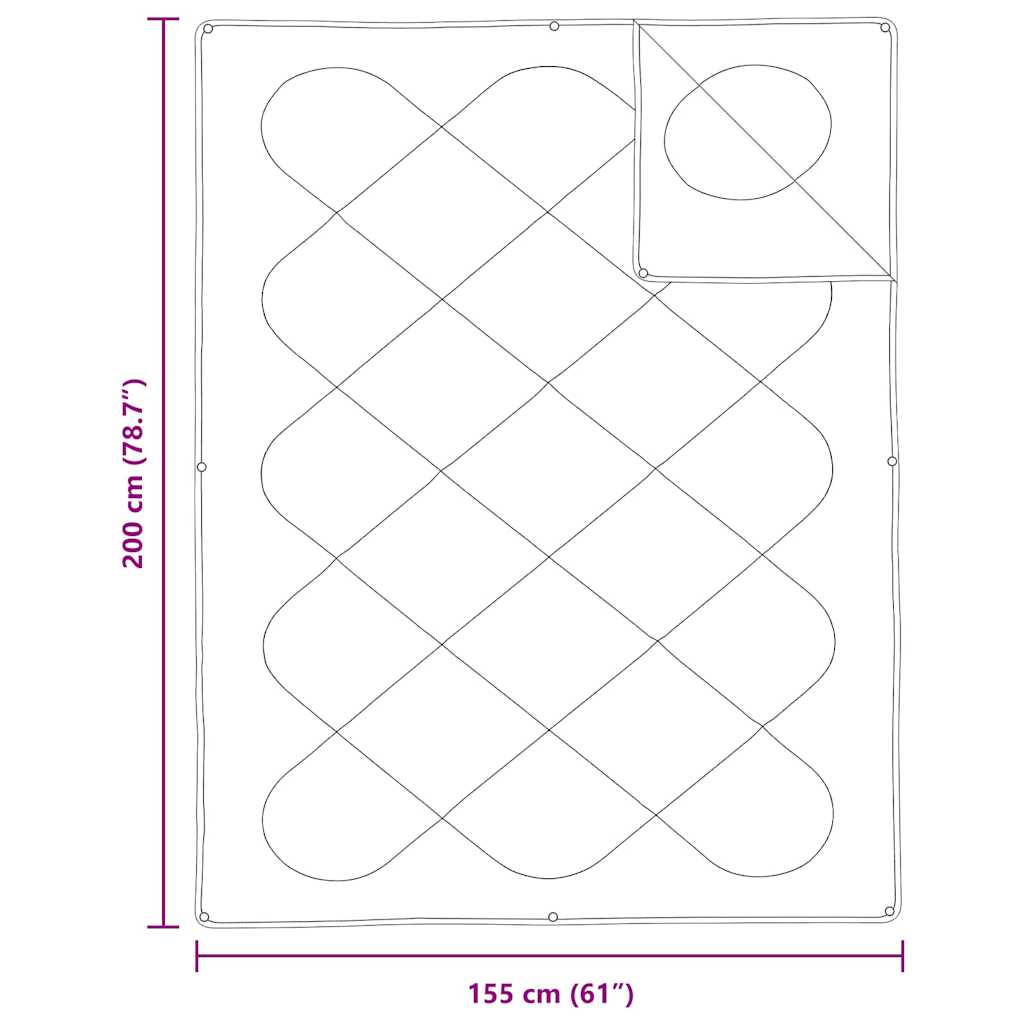 vidaXL 2-in-1 Bettdecke Weiß 155 x 200 cm Polyester