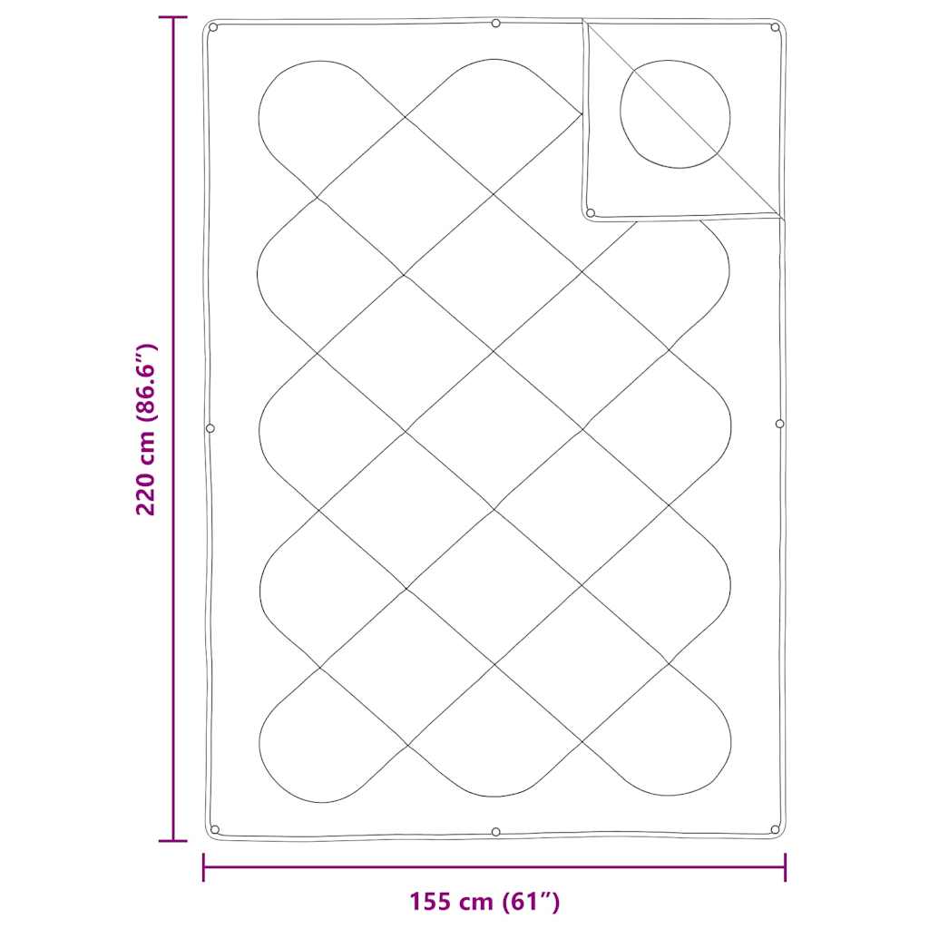 vidaXL 2-in-1 Bettdecke Weiß 155 x 220 cm Polyester