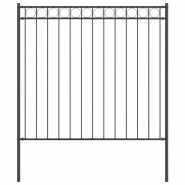 vidaXL Zaunelement Grau 170 x 200 cm Stahl