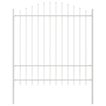 vidaXL Gartenzaun Weiß 170 x 215 cm Pulverbeschichteter Stahl