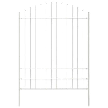 vidaXL Gartenzaun Weiß 170 x 225 cm Pulverbeschichteter Stahl