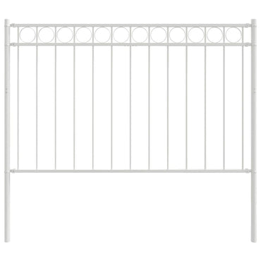 vidaXL Zaunelement Weiß 170 x 150 cm Stahl