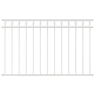 vidaXL Zaunelement Weiß 170 x 100 cm Stahl