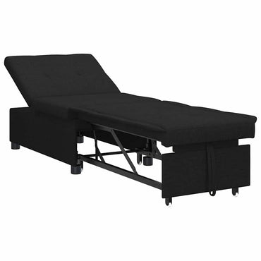 vidaXL Pull-Out Schlafsofa Schwarz 194 x 50 x 82 cm Sperrholz