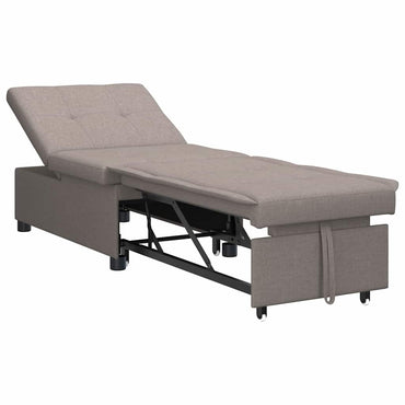 vidaXL Canapé-lit gigogne taupe 194 x 50 x 82 cm contreplaqué