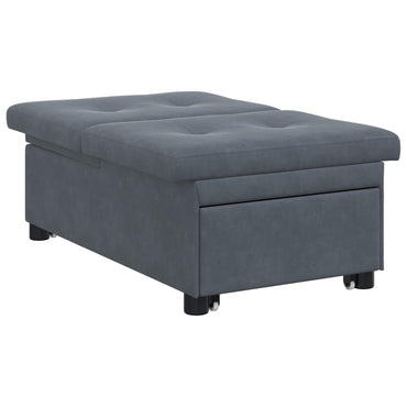 vidaXL Canapé-lit gris foncé 194 x 67 x 82 cm Velours