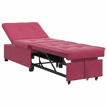 vidaXL Canapé-lit Rouge bordeaux 194 x 67 x 82 cm Velours