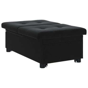 vidaXL Canapé-lit Noir 194 x 67 x 82 cm Velours