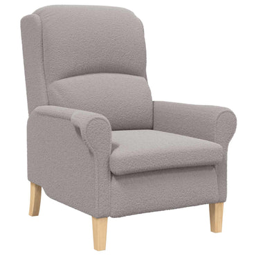 vidaXL Sessel Hellgrau 76 x 94 x 102 cm Weiches Sherpa-Gewebe