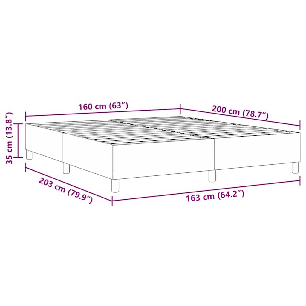 Plattformbettgestell Creme 160 x 200 cm Stoff