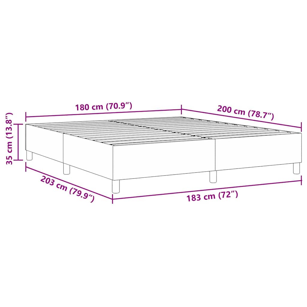 Plattformbettgestell Creme 180 x 200 cm Stoff