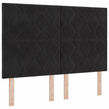 vidaXL Kopfteil mit Kopfteil Schwarz 144 cm Samt