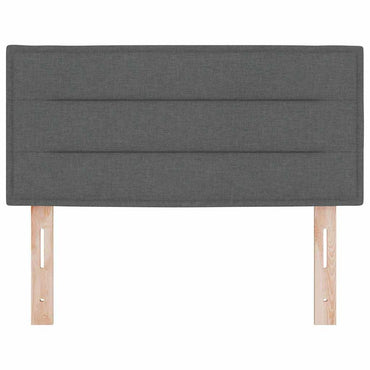 vidaXL LED Kopfteil mit LED-Lichtleisten Dunkelgrau 80 cm Polyester