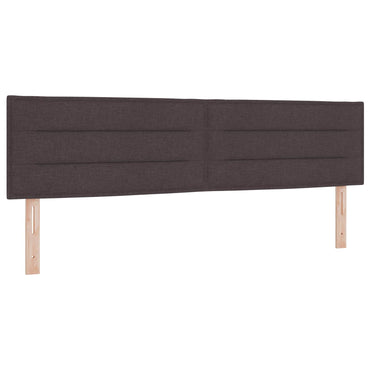 vidaXL LED Kopfteil mit LED-Lichtleisten Dunkelbraun 180 cm Polyester