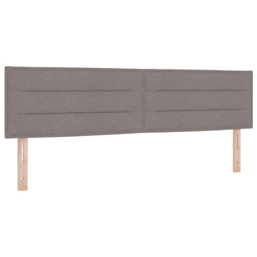 vidaXL LED Kopfteil mit LED-Lichtleisten Taupe 180 cm Polyester