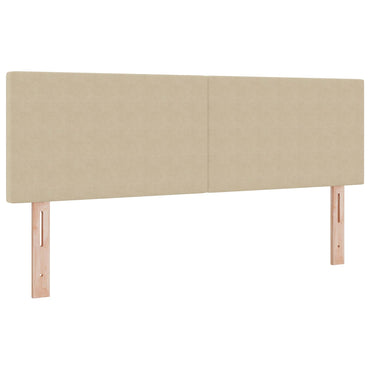 vidaXL LED Kopfteil mit LED-Lichtleisten Grau-Grün 144 cm Polyester