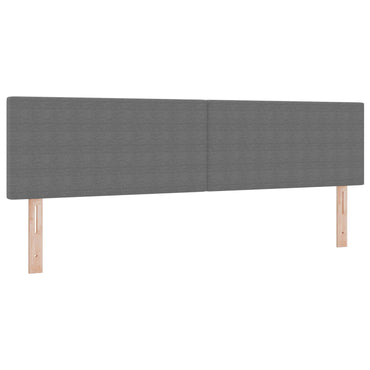 vidaXL LED Kopfteil mit LED-Lichtleisten Hellgrau 180 cm Polyester