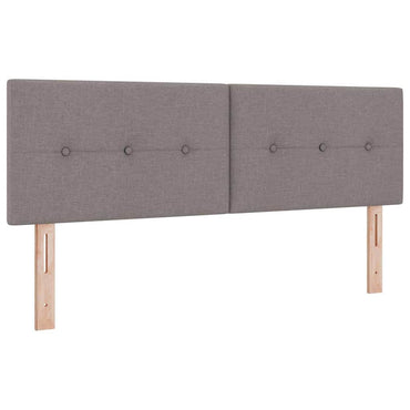 vidaXL LED Kopfteil mit LED-Lichtleisten Taupe 160 cm Polyester