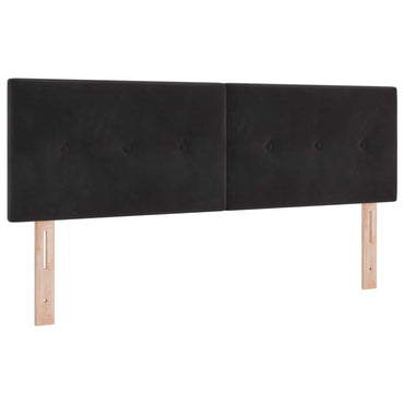 vidaXL LED Kopfteil mit LED-Lichtleisten Schwarz 160 cm Polyester