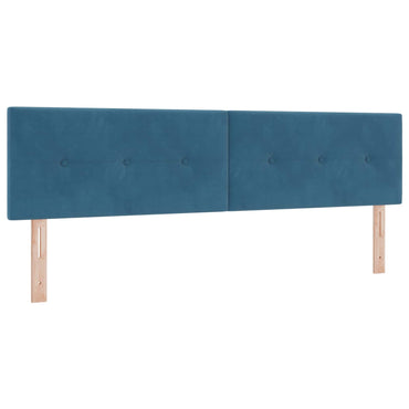 vidaXL LED Kopfteil mit LED-Lichtleisten Blau 180 cm Polyester