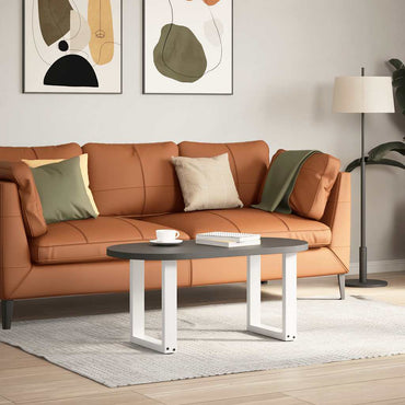 vidaXL Couchtischbeine U-Form 2 Stk. Weiß 28x(42-43) cm Stahl