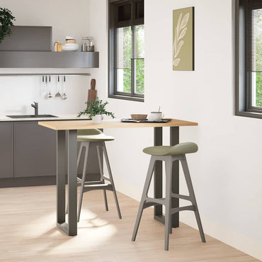 vidaXL Pieds de table de bar en U 2 pcs Anthracite 50x(100-101) cm Acier