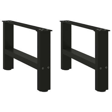 vidaXL Couchtischbeine Schwarz 2 Stk. 50x(30-31) cm Stahl