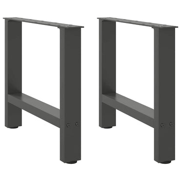 vidaXL Couchtischbeine Anthrazit 2 Stk. 50x(42-43) cm Stahl