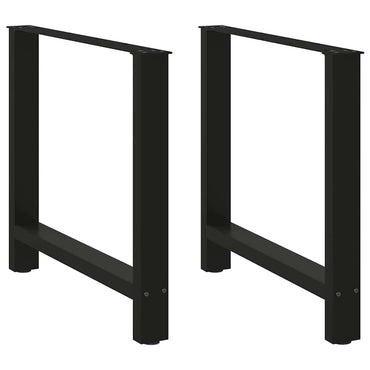 vidaXL Esstischbeine Schwarz 2 Stk. 70x(72-73) cm Stahl