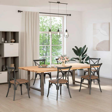 vidaXL Pieds de table de salle à manger acier brut 2 pcs 90x(72-73) cm acier