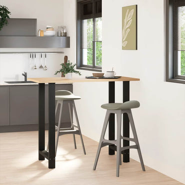 vidaXL Bartischbeine Schwarz 2 Stk. 60x(110-111) cm Stahl
