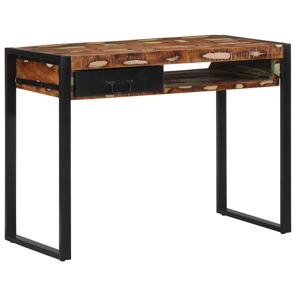 vidaXL Schreibtisch Mehrfarbig 100x50x75 cm Massivholz Altholz