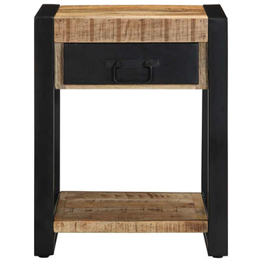 vidaXL Beistelltisch 40x40x50 cm Raues Massivholz Mango