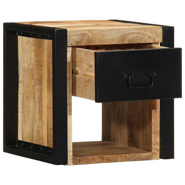 vidaXL Nachttisch 40x35x40 cm Raues Mango-Massivholz