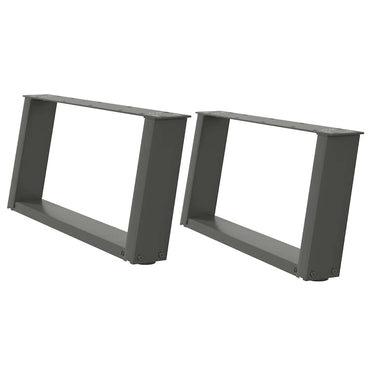 vidaXL Couchtischbeine U-Form 2 Stk. Anthrazit 70x(30-31) cm Stahl