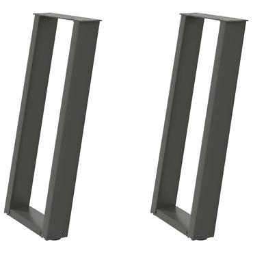 vidaXL Konsolentischbeine U-Form 2 Stk. Anthrazit 28x(72-73) cm Stahl