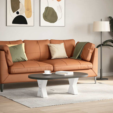 vidaXL Couchtischbeine X-Form 2 Stk. Weiß 40x(30-31) cm Stahl