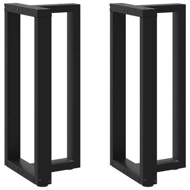 vidaXL Bartischbeine T-Form 2 Stk. Schwarz 40x35x(90-91) cm Stahl