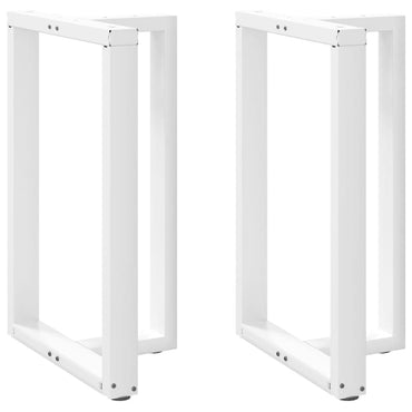 vidaXL Bartischbeine T-Form 2 Stk. Weiß 60x35x(90-91) cm Stahl